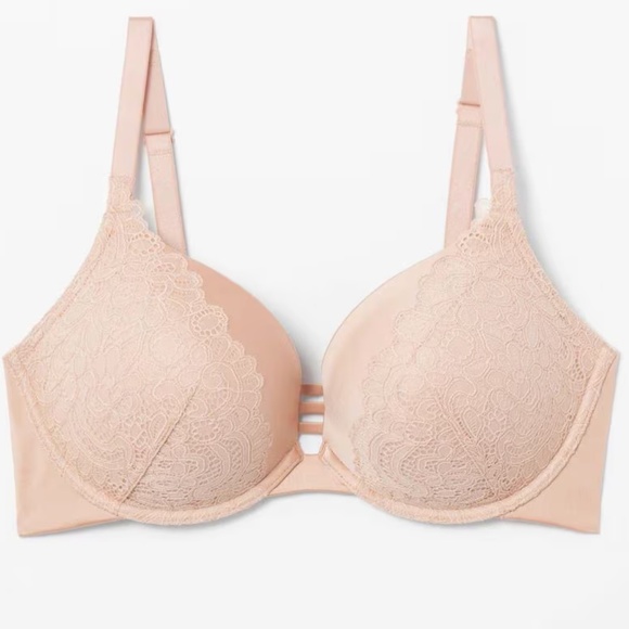 Soma Stunning Push-Up Plunge Bra in Cream Lace - Picture 2 of 4